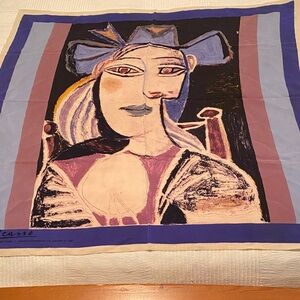 Picasso Silk Square of Bust of a Woman with Square Hat 1939